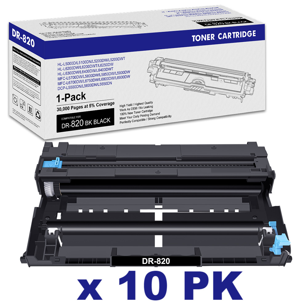 10PK DR820 DR850 Drum Fits For Brother TN850 DCP-L5500DN HL-L5000D MFC-L5700DW