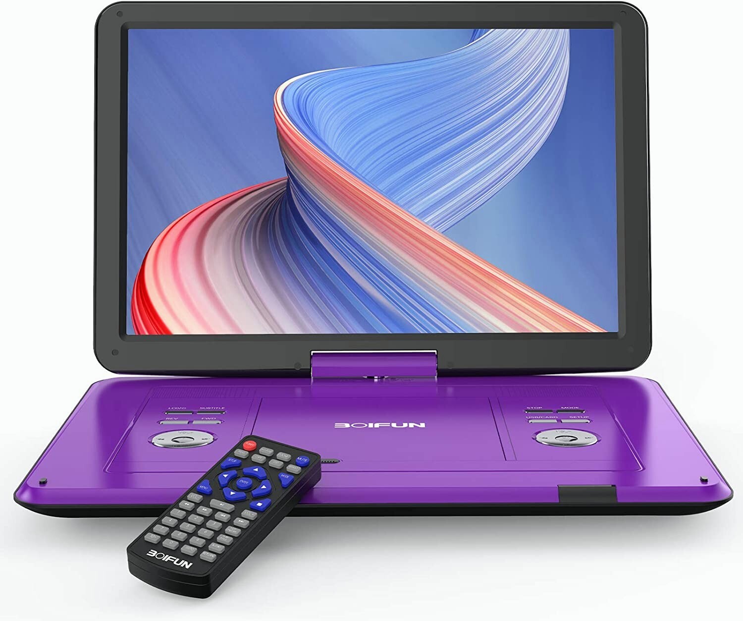 Boifun 17.5" Portable DVD Player with Swivel Screen Region Free Remote Control