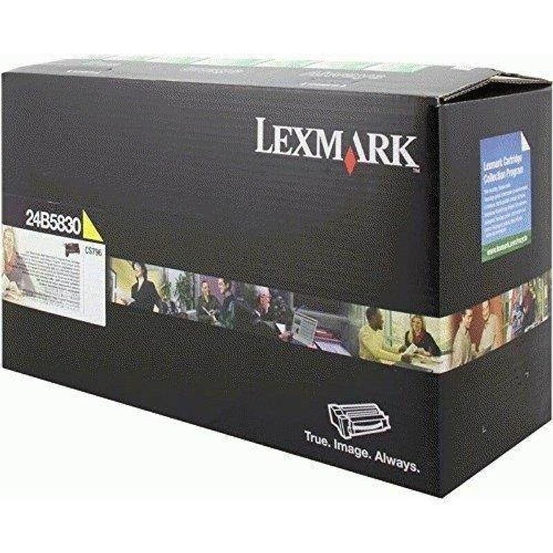 NEW GENUINE ORIGINAL LEXMARK 24B5830 Yellow Toner Cartridge OPEN BOX