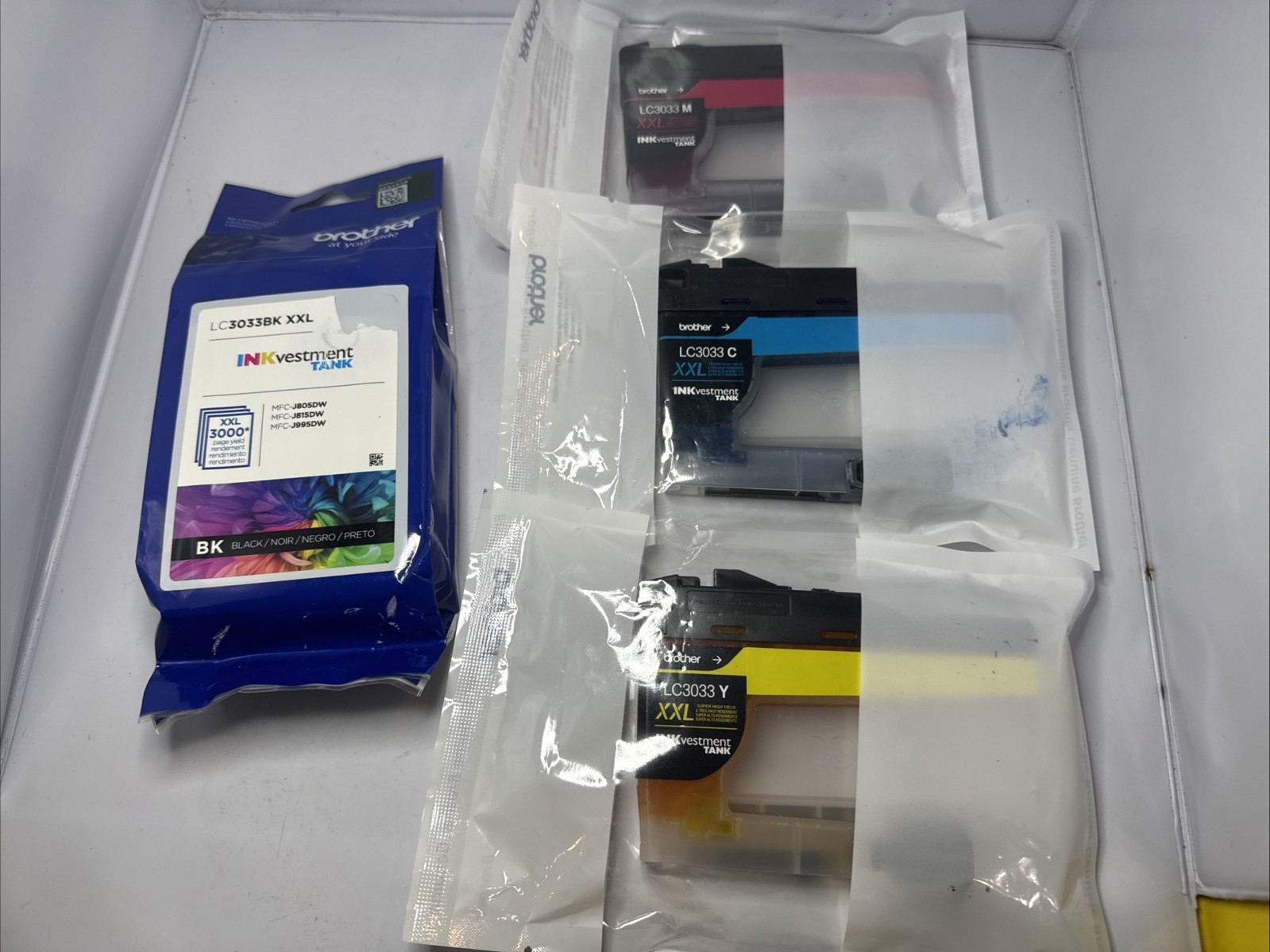 Genuine Brother BLACK LC3033 XXL Inkvestment Tank Ink Cartridge & 3pc Set Sealed