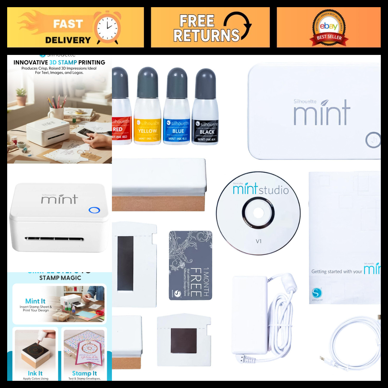 Custom 4x4 Mint Printer for DIY Projects - Create Personalized Stickers & Labels
