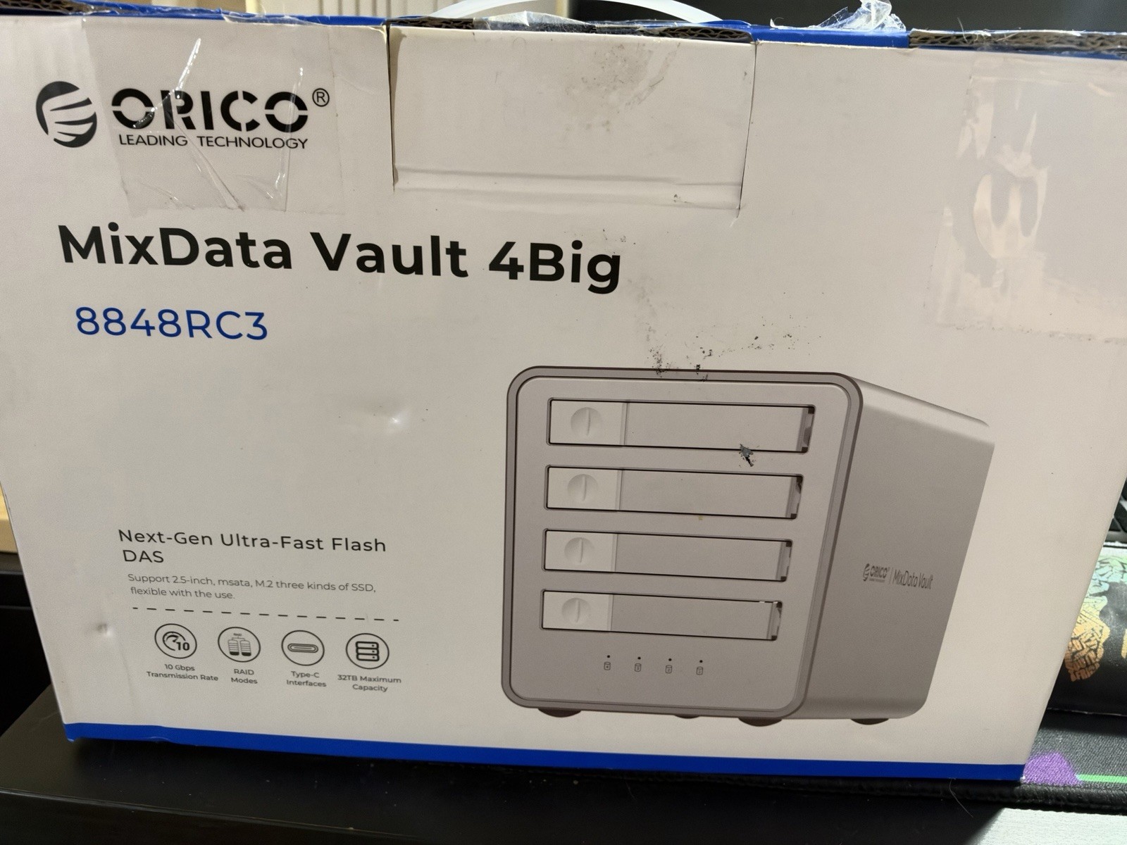 ORICO MixData Vault 4Big 8848RC3 4-Bay 2.5in RAID USB-C Enclosure Silver