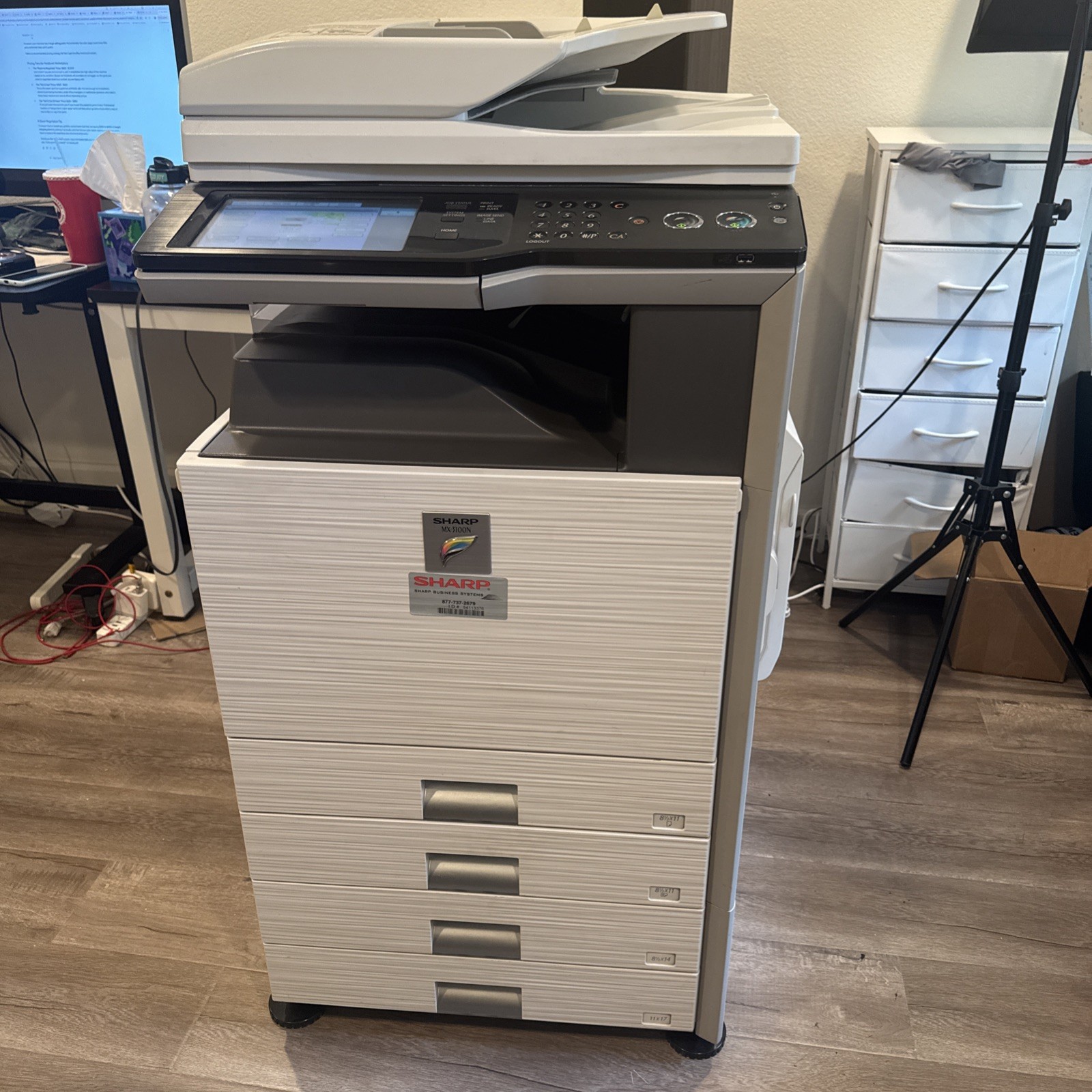 Sharp MX-3100N Multifunction Duplex Color Copier Network Printer Low Color Count