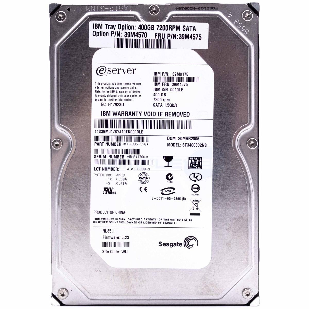 Seagate ST3400832NS HDD Hard Disk 3.5" SATA 400GB Computer Desktop DVR PC