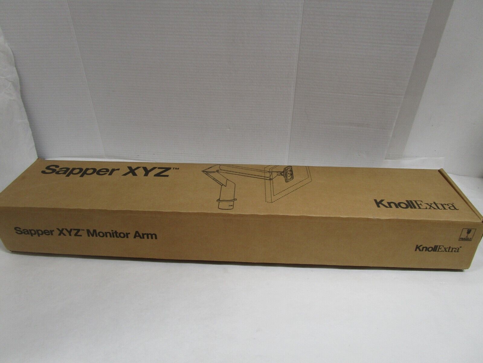 KNOLL SAPPER XYZ MONITOR SINGLE ARM BLACK (XYZMAS) NEW SEE PHOTOS SHIPS FREE