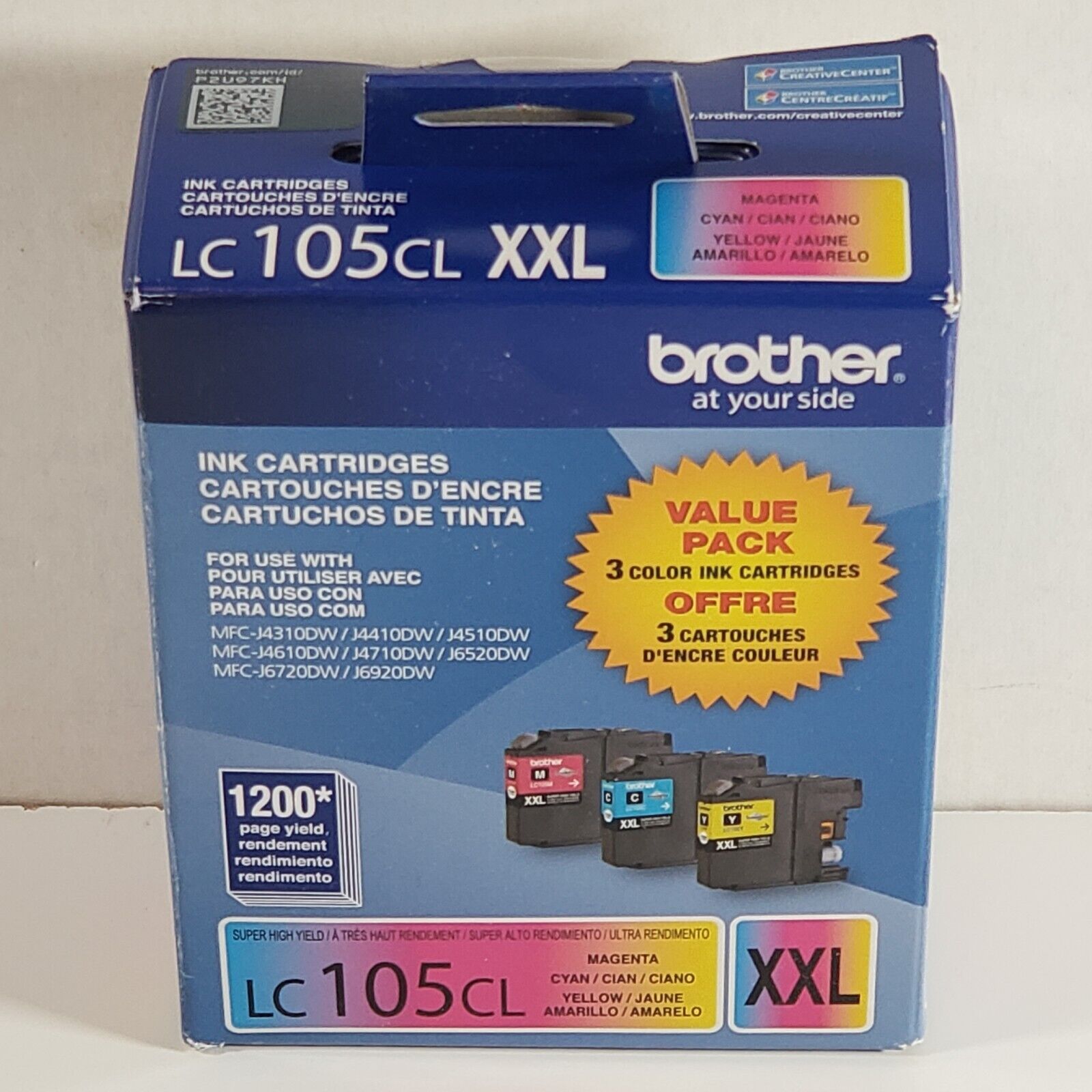 Brother Genuine LC105CL XXL Ink Magenta Cyan Yellow Cartridges New Exp 2016 2018
