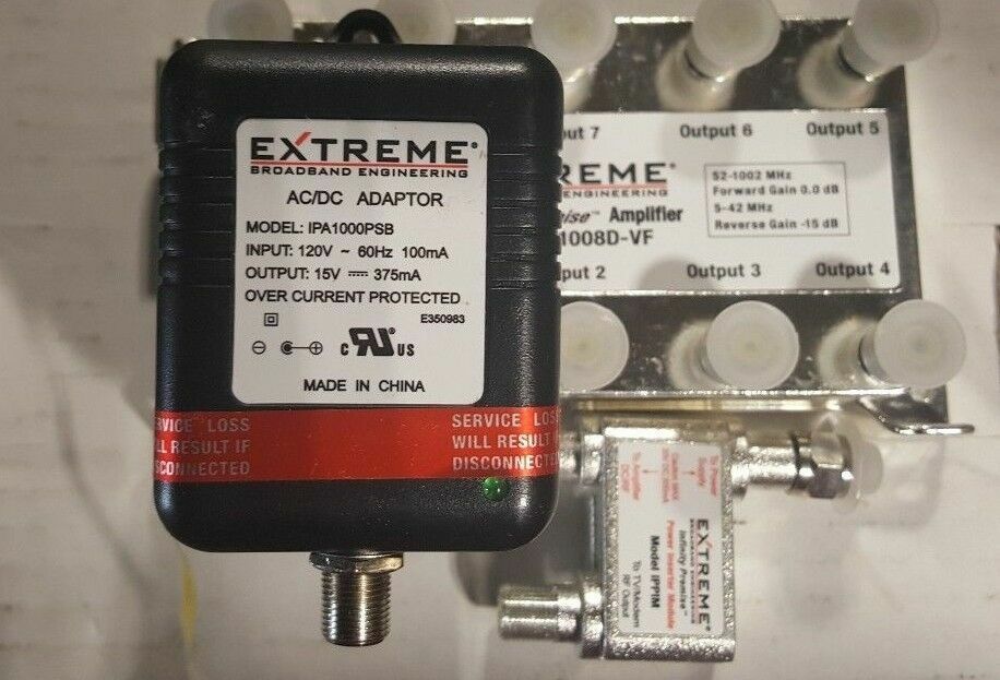 EXTREME Infinity Premise IPA1008D RSVF broadband amplifier cable IPPIM w/power