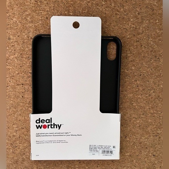 Dealworthy Tablet Case iPad mini 6th Gen Black NEW Slim Matte Cover F419060