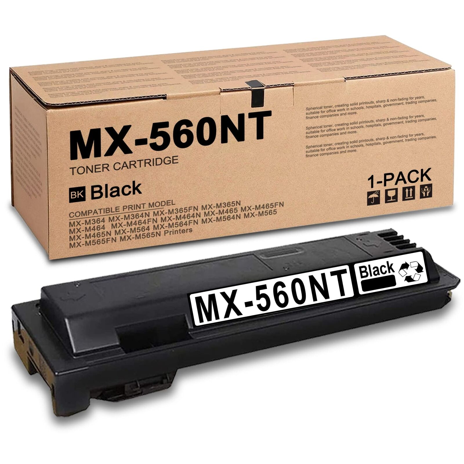 MX-560NT Black Toner Cartridge Compatible for Sharp MX-M364N M365N Series
