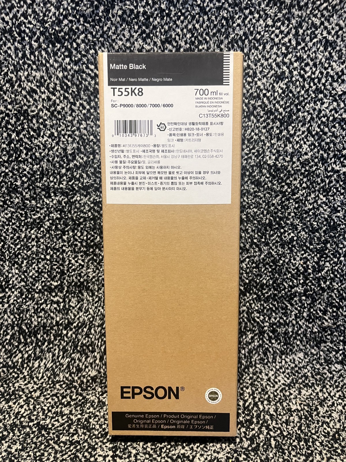 Genuine Epson T55K8 New Matte Black Ink Date: July 2027