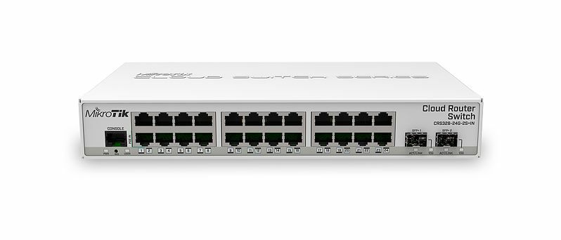Mikrotik CRS326-24G-2S+IN Switch 24 Gigabit ports, 2 SFP+ cages desktop case