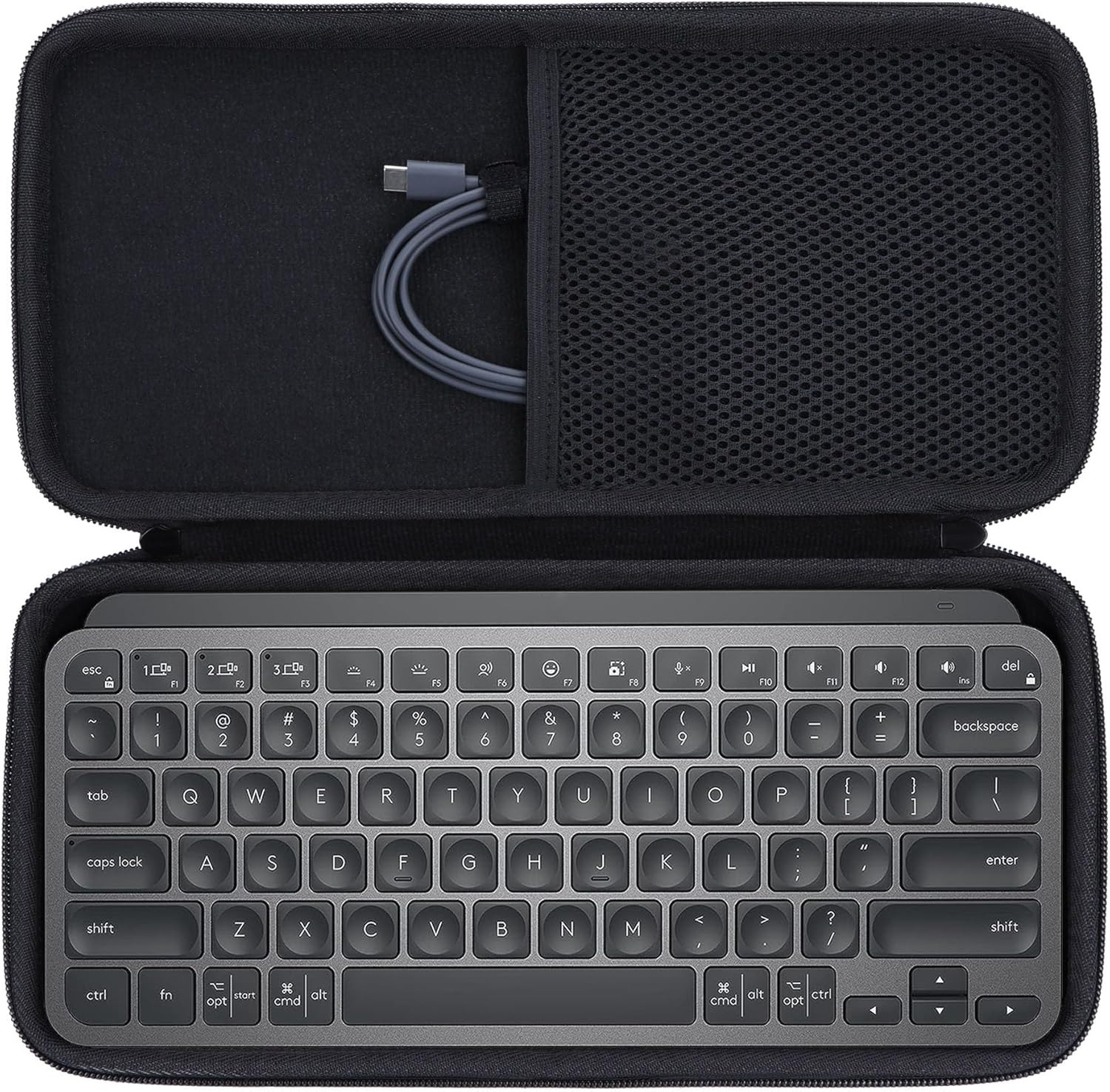 Hard Carry Case Compatible with Logitech MX Keys Mini Minimalist Wireless Illum
