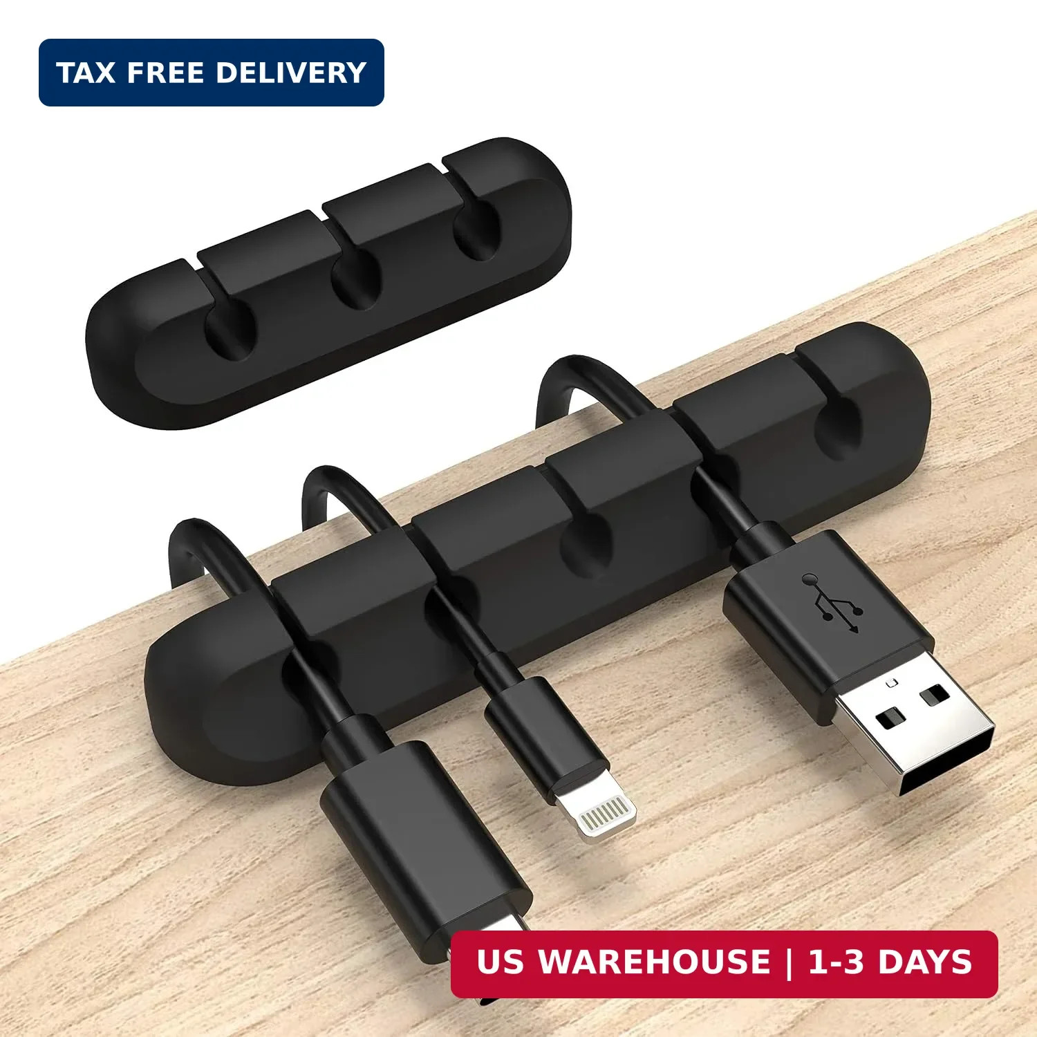 Cord Organizer for Desk, Cable Organizer Cable Clips Holder Black