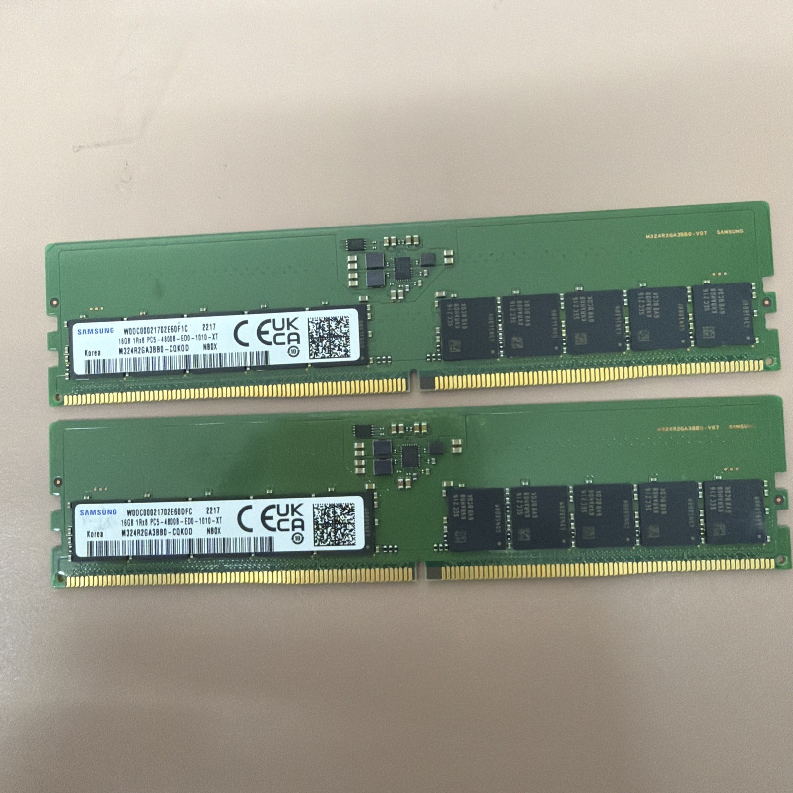 Samsung M324R2GA3BB0-CQK 32GB ( 2x 16GB ) 1Rx8 PC5-4800B ECC UDIMM Memory Tested
