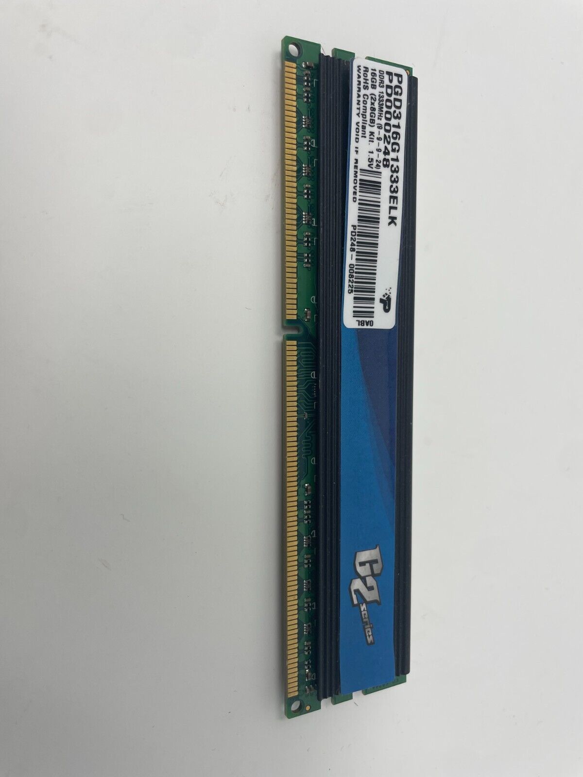 Patriot G2 Series / 16GB (2 x 8GB) / DDR3 1333MHz / PGD316G1333ELK Memory RAM