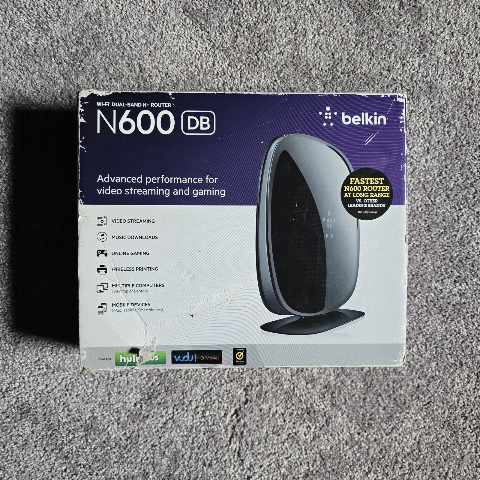 Belkin N600 DB 300 Mbps Dual Band Multibeam Wireless N+ Router OB