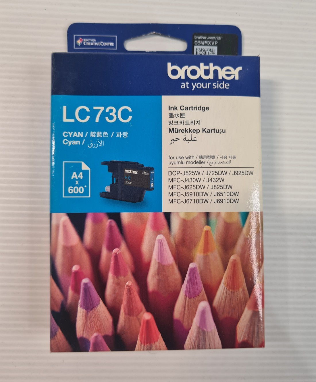 1X Genuine Brother LC73C Cyan Ink Cartridge OEM Original