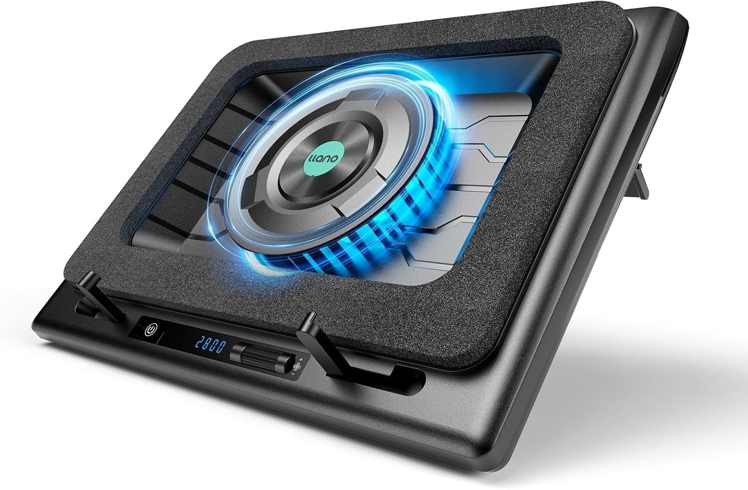 llano Gaming Laptop Cooler, V12 Laptop Cooling Pad Stand with 5.5” Fan - No RGB