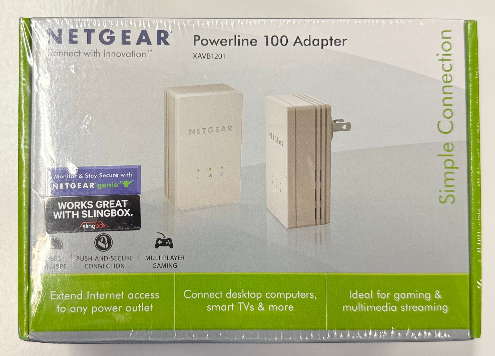 Netgear "Powerline 100 Adapter" WiFi Extender (XAVB1201)(071)
