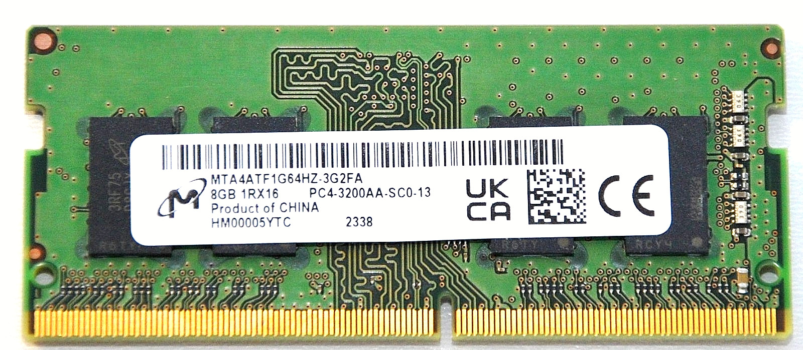 MTA4ATF1G64HZ-3G2FA, MICRON 8GB 1RX16, PC4-3200AA DDR4 SO-DIMM LAPTOP MEMORY