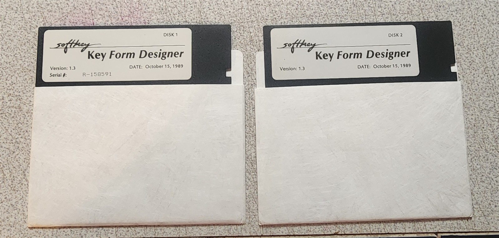 Vintage Soft Key Key Form Designer V 1.3 1989 2 Disk Set 