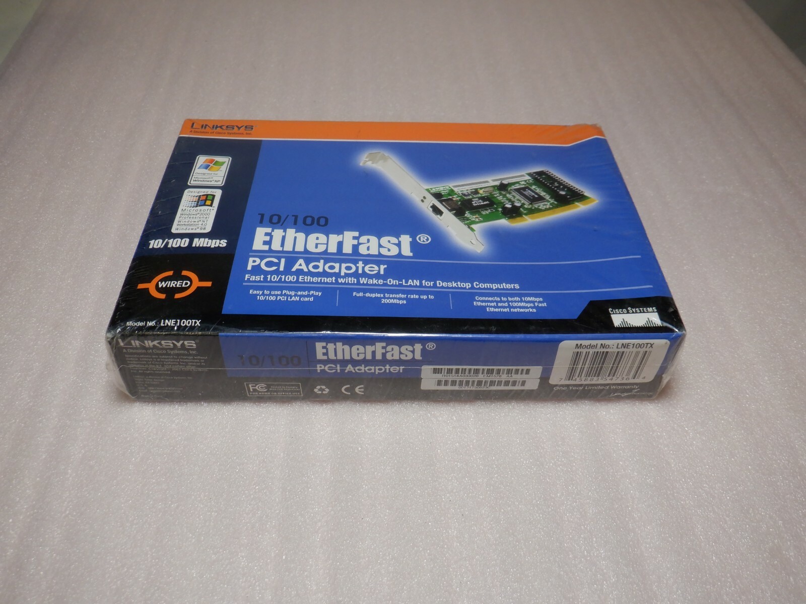 LINKSYS LNE100TX 10/100 MBPS NETWORK PCI ADAPTER