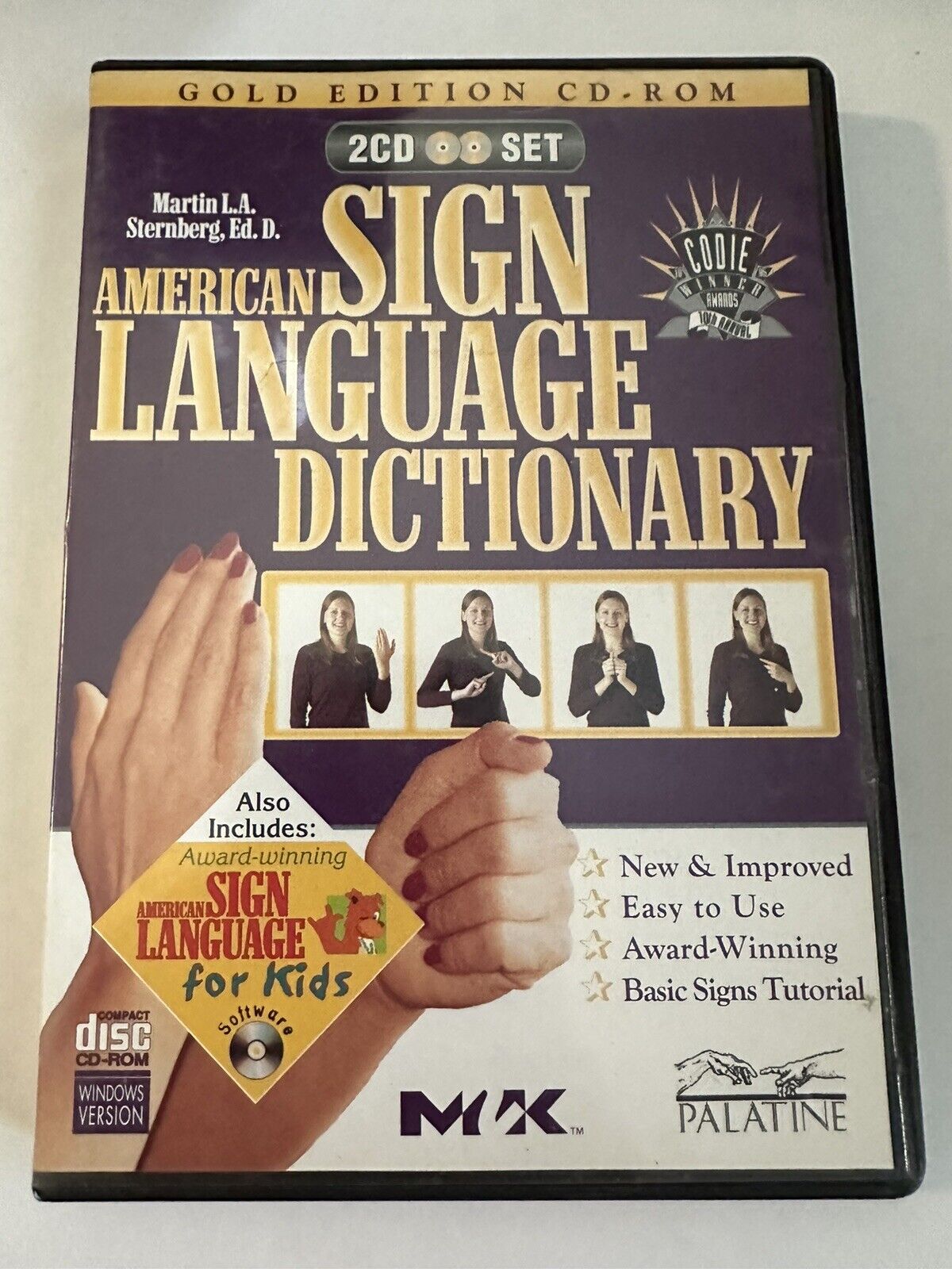 American Sign Language Dictionary Gold Edition  CD-ROM 3 CD\'s