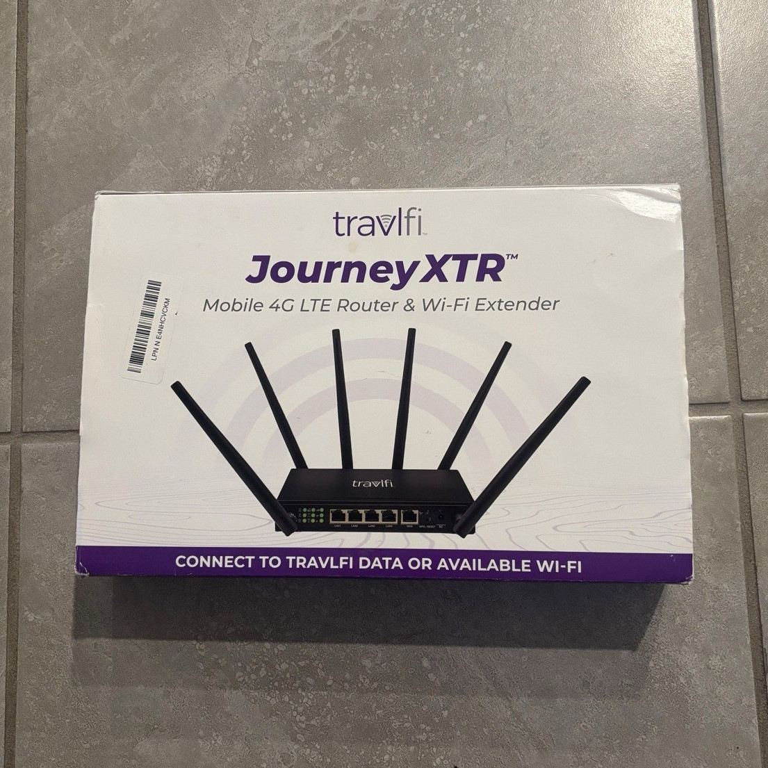 TravlFi JourneyXTR Black Unlocked 4G LTE Mobile Router Wi-Fi Extender + Antennas