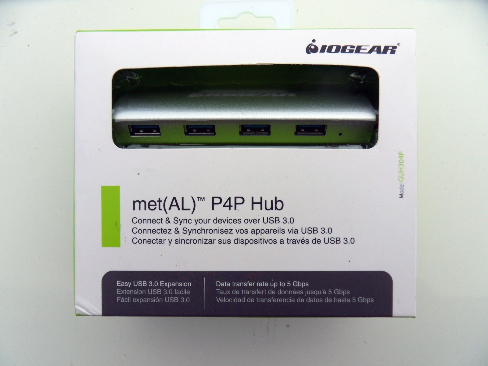 New IOGEAR met(AL) P4P Hub, 4-Port USB 3.0 Powered Hub w/ Aluminum Chassis