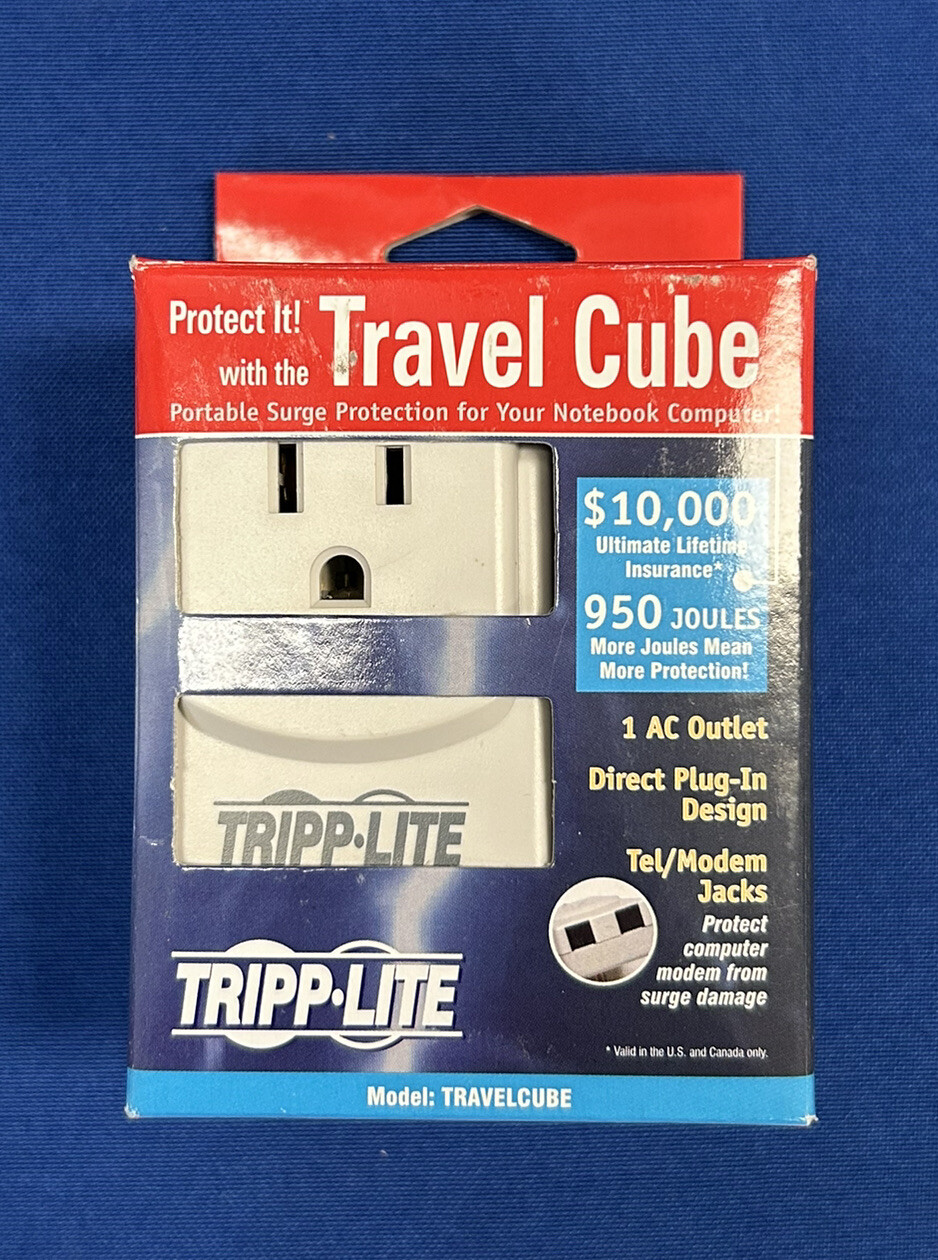 TRIPP-LITE 950 Joule Travel Cube Portable Surge Protection Notebook Computer🟦