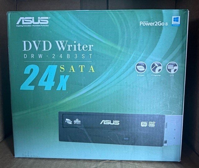 ASUS DRW-24B3ST SATA 24x Internal DVD Writer, Encryption, Low Noise, Black NEW**
