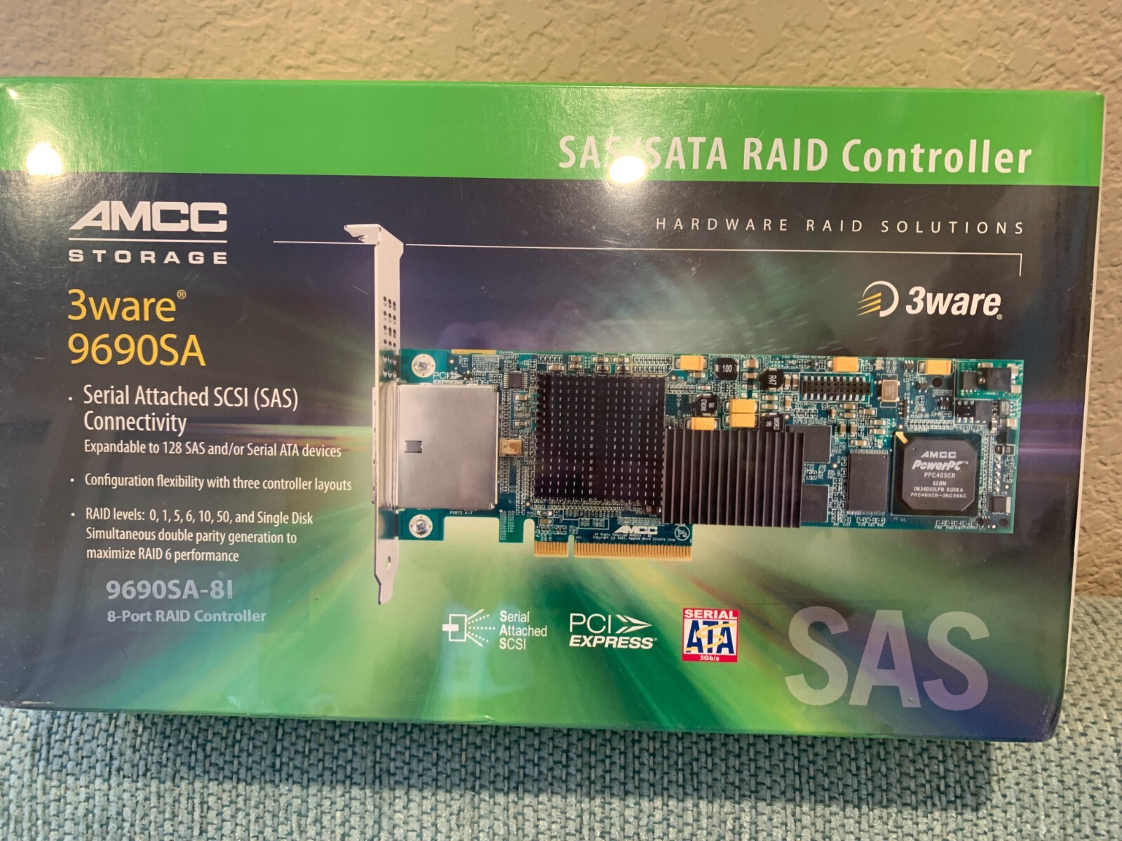 AMCC 9690SA-8I 701-3405-03 B SAS/ATA RAID CARD 