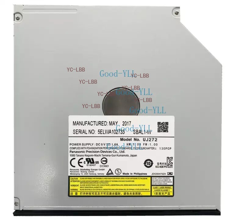 Panasonic UJ272 6X Blu-ray BD DVD CD RW Burner Player 9.5mm SATA