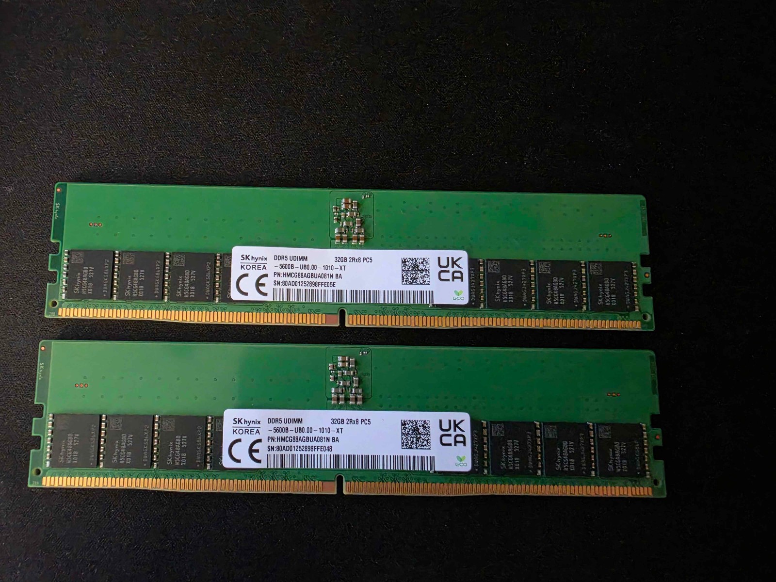 SK hynix 64GB (2x32GB) DDR5 5600 UDIMM 2Rx8 Non-ECC HMCG88AGBUA081N Desktop RAM