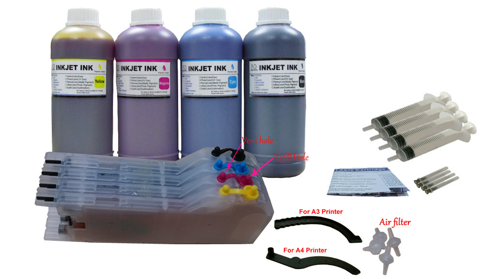 ND® 4 Pint ink +CISS Refillable Cart for Brother LC75 LC71 J435W J5910DW J6710DW