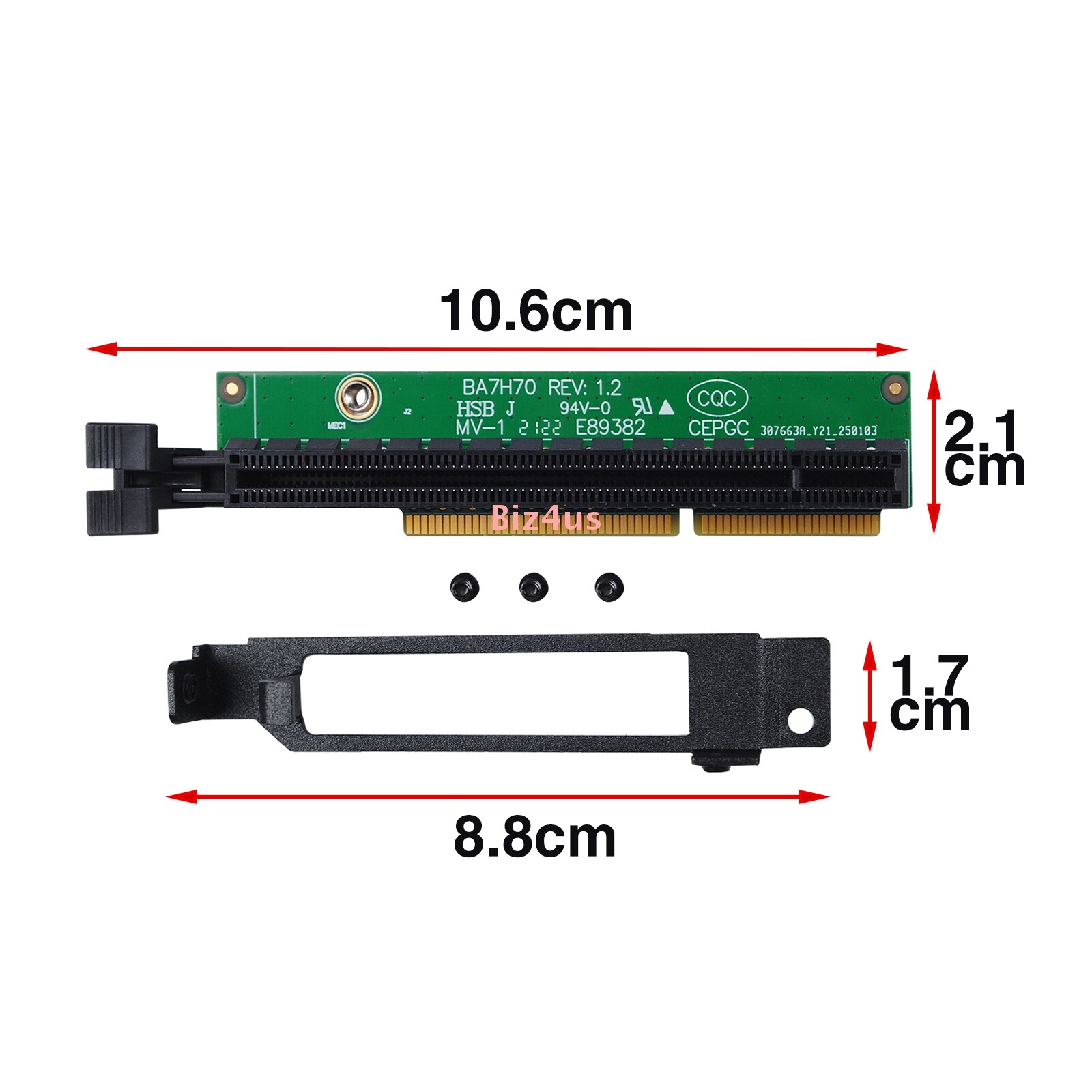 For Lenovo ThinkCentre M920q M920x P330 PCIE16 Riser Card 01AJ940 W/Back Plate