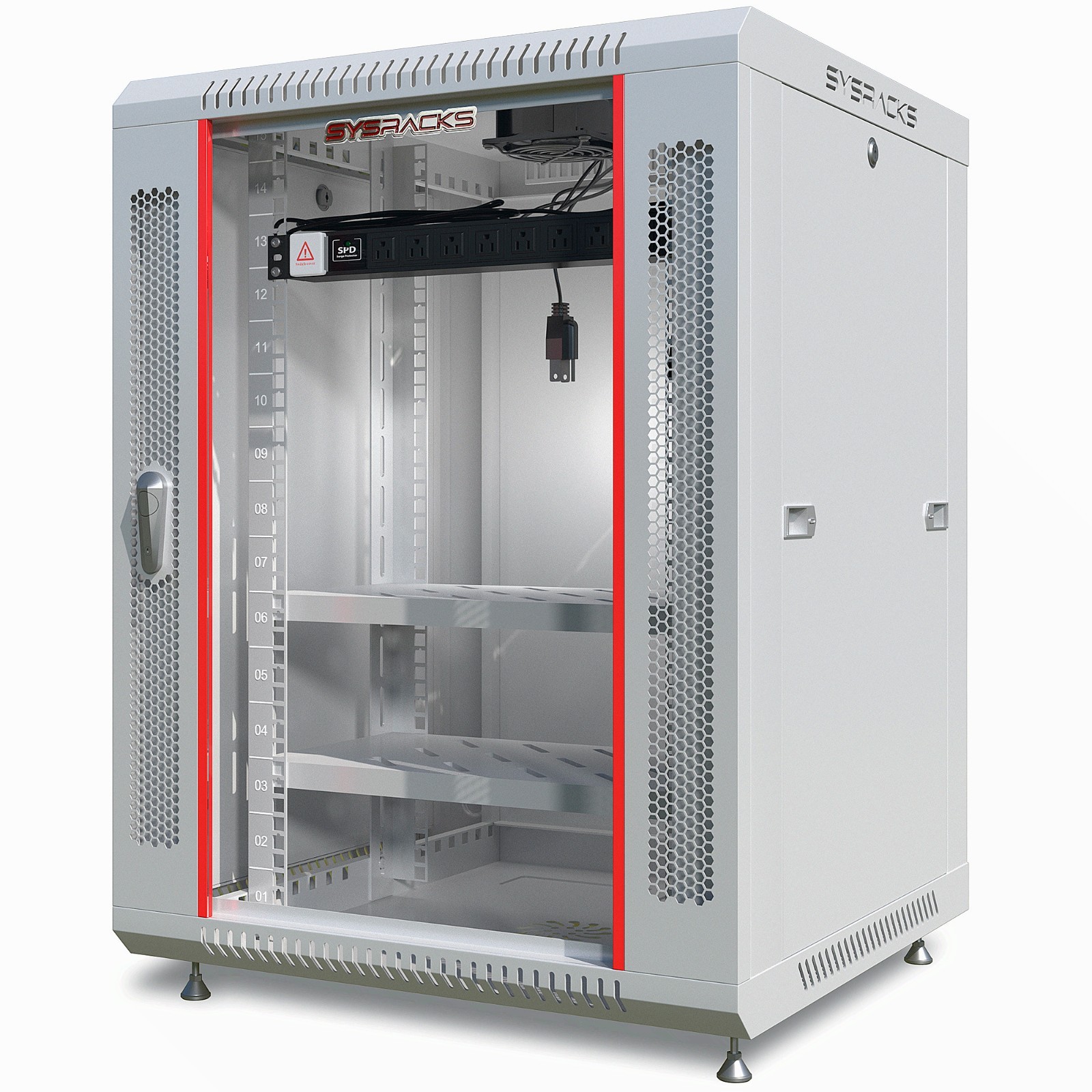 Sysracks 15U Wall Mount Server Rack Cabinet 18" Deep 19" Network Enclosure