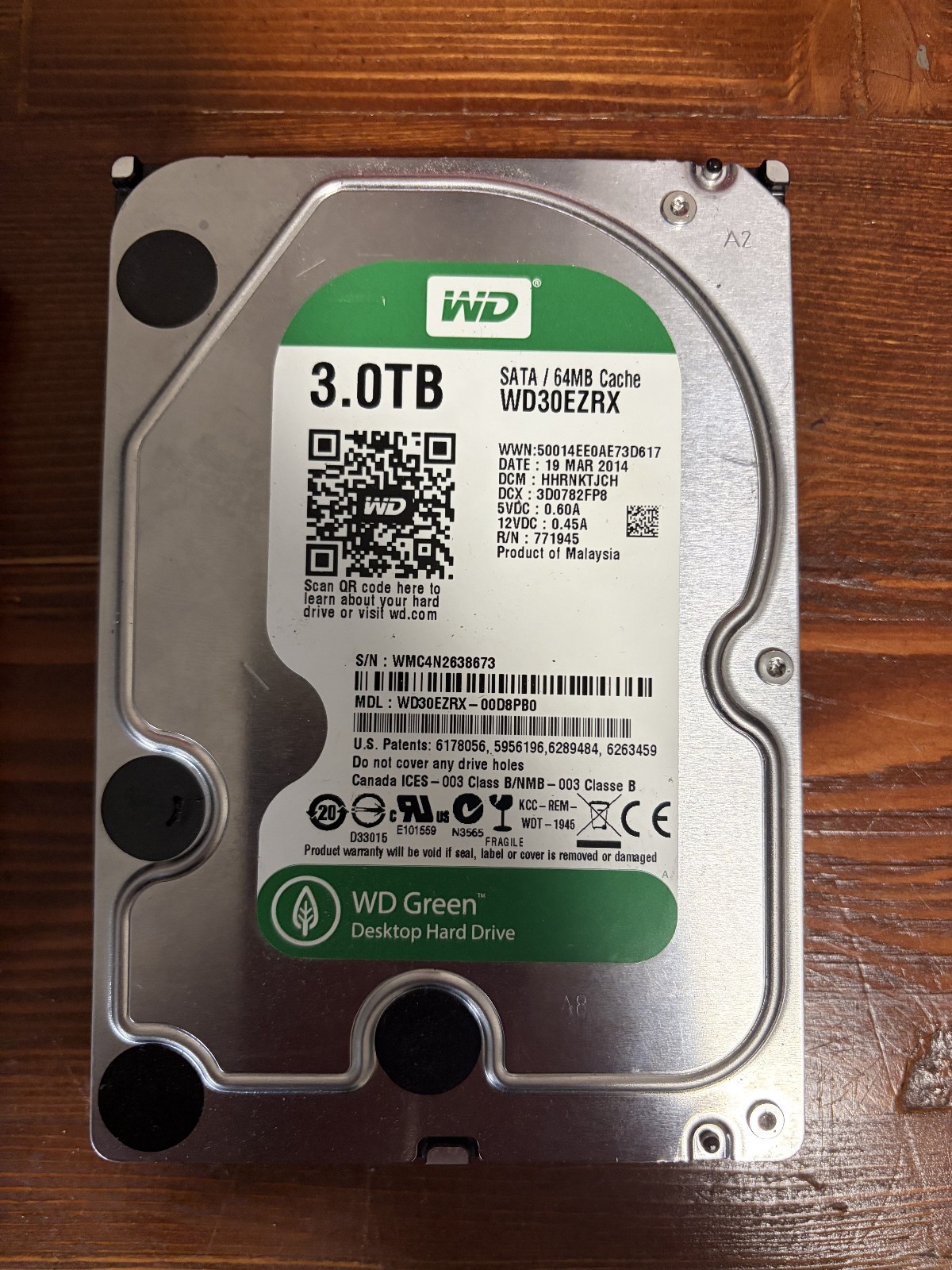 Western Digital Caviar Green 3.5" 3TB SATA Hard Drive