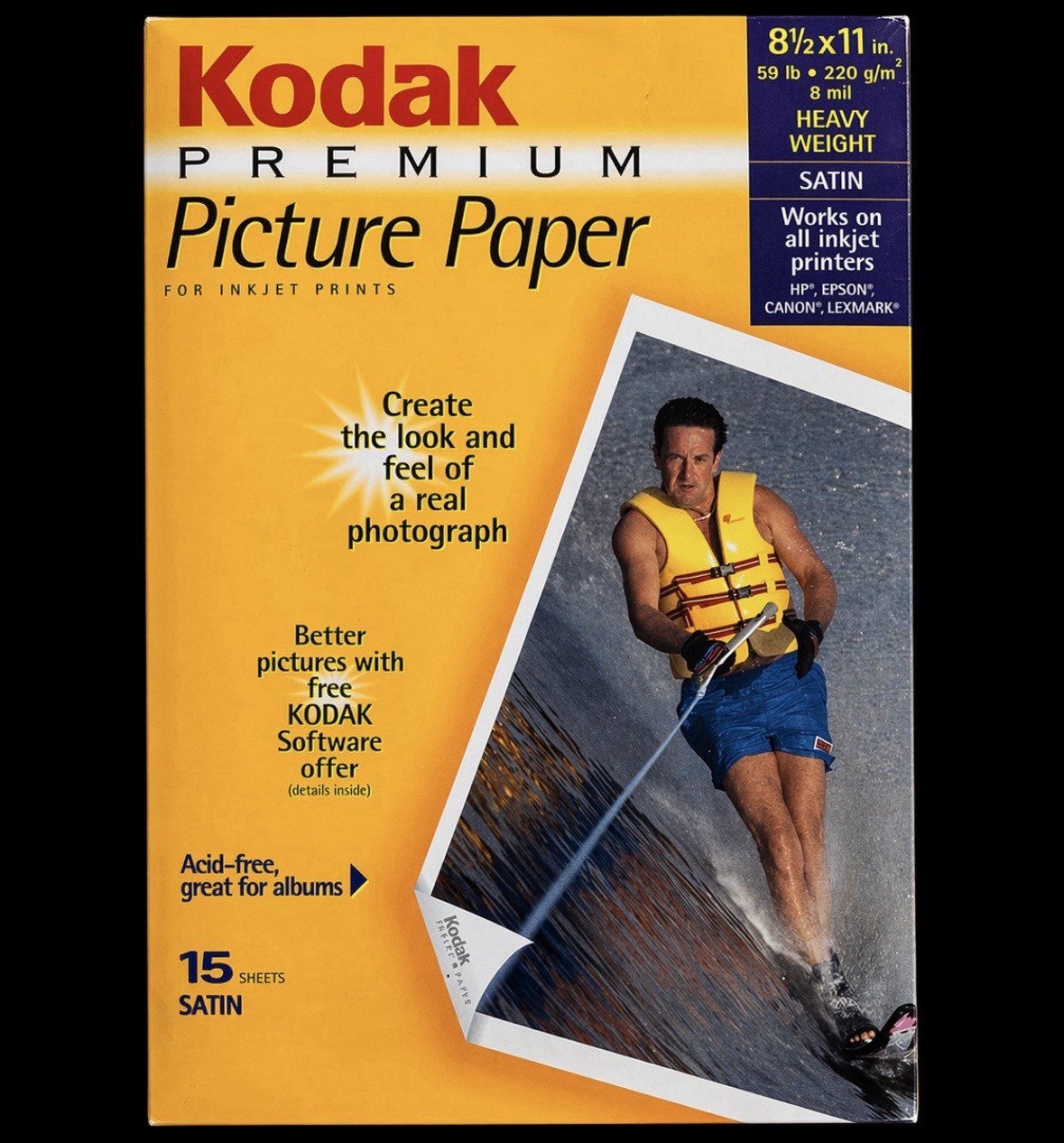 Kodak Premium Inkjet Photo Paper Satin 8.5x11 8mil Heavy 10 Sheets