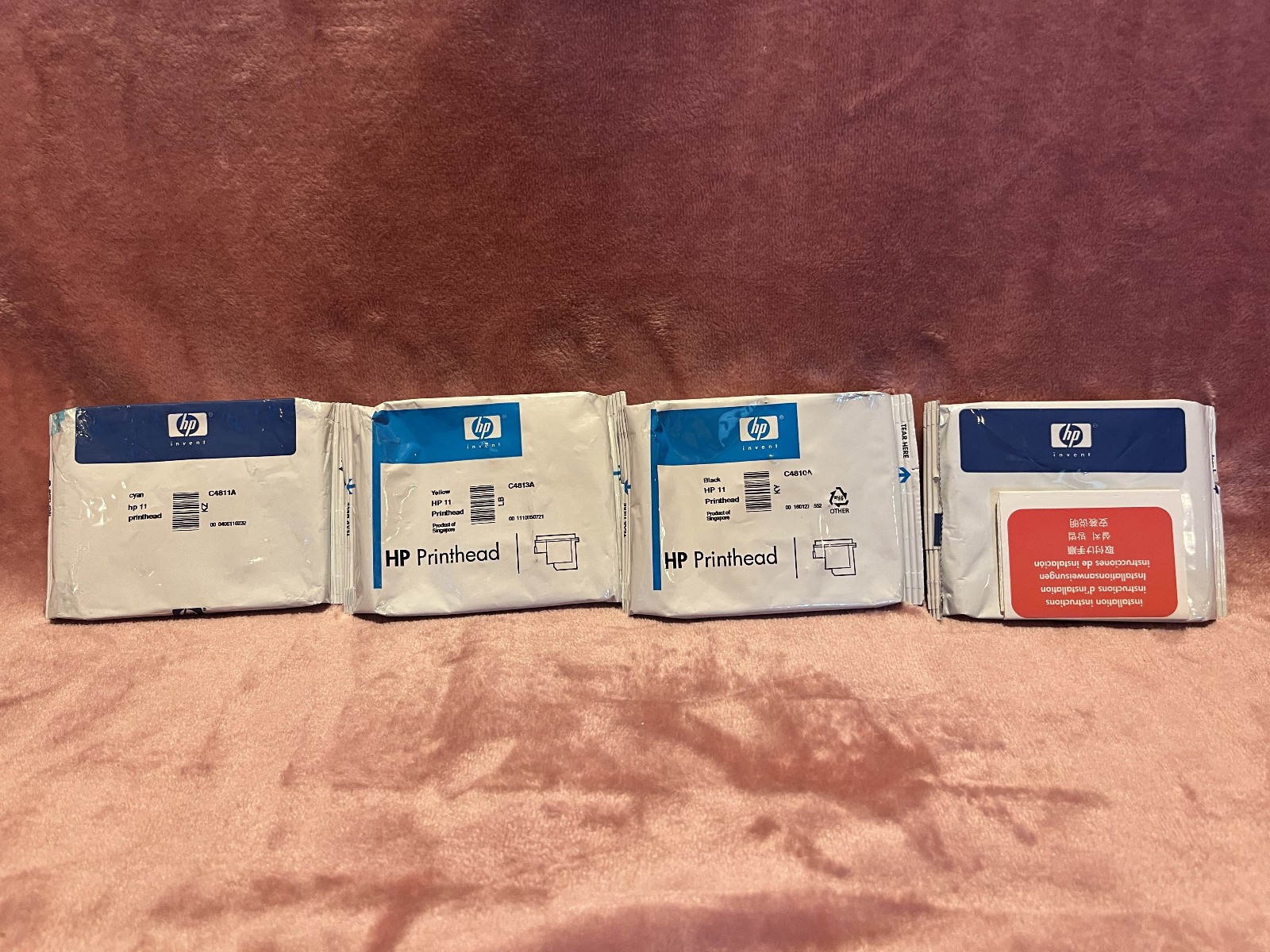 Genuine HP 11 Printhead Set C4811A C4810A C4813A C4812A Dates: Expired