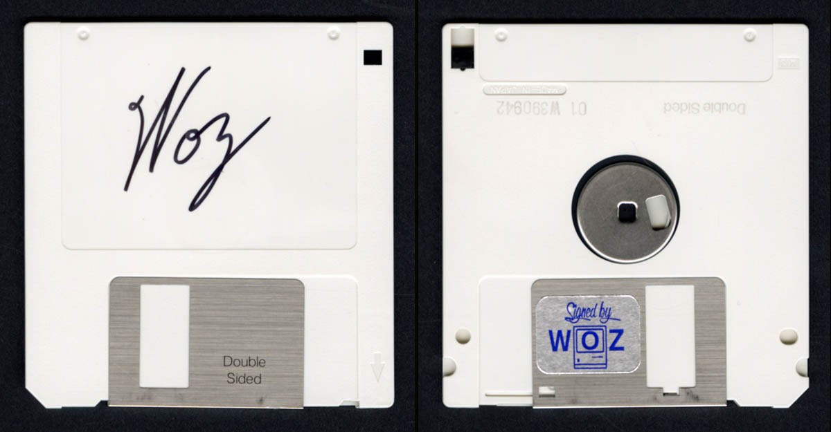 Steve Wozniak SIGNED AUTOGRAPHED 3.25" HD High Double Density Disk Comp Apple
