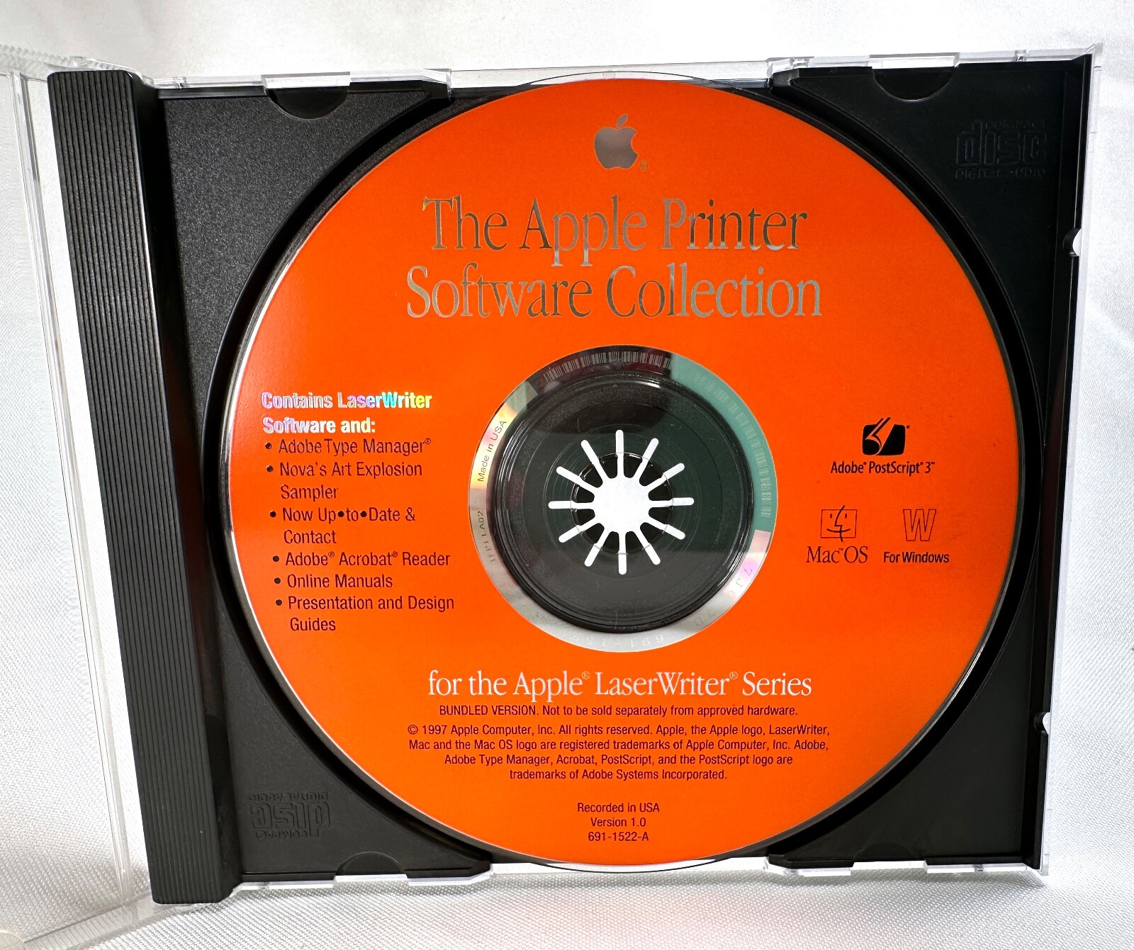 VTG 1997 The Apple Printer Software Collection for Apple LaserWriter Series - CD