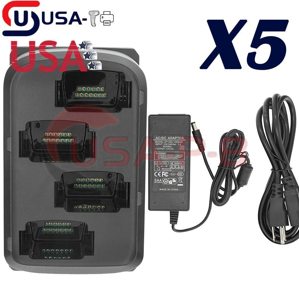 US 5PCS 4-Slot Battery Charger Cradle Charging Base for Zebra MC9300 MC930B 930P