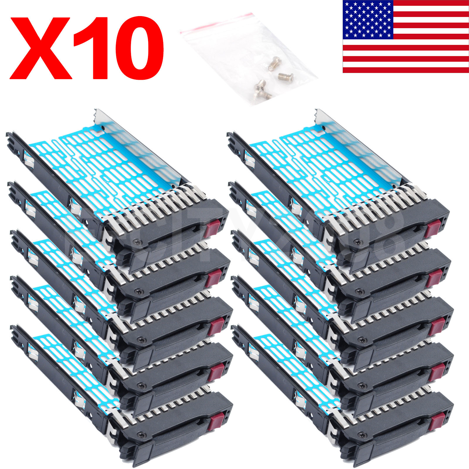 10X SAS SATA Tray for HP 2.5" 378343-002 DL380 DL360 DL580 G6 ML370 ML570 Caddy