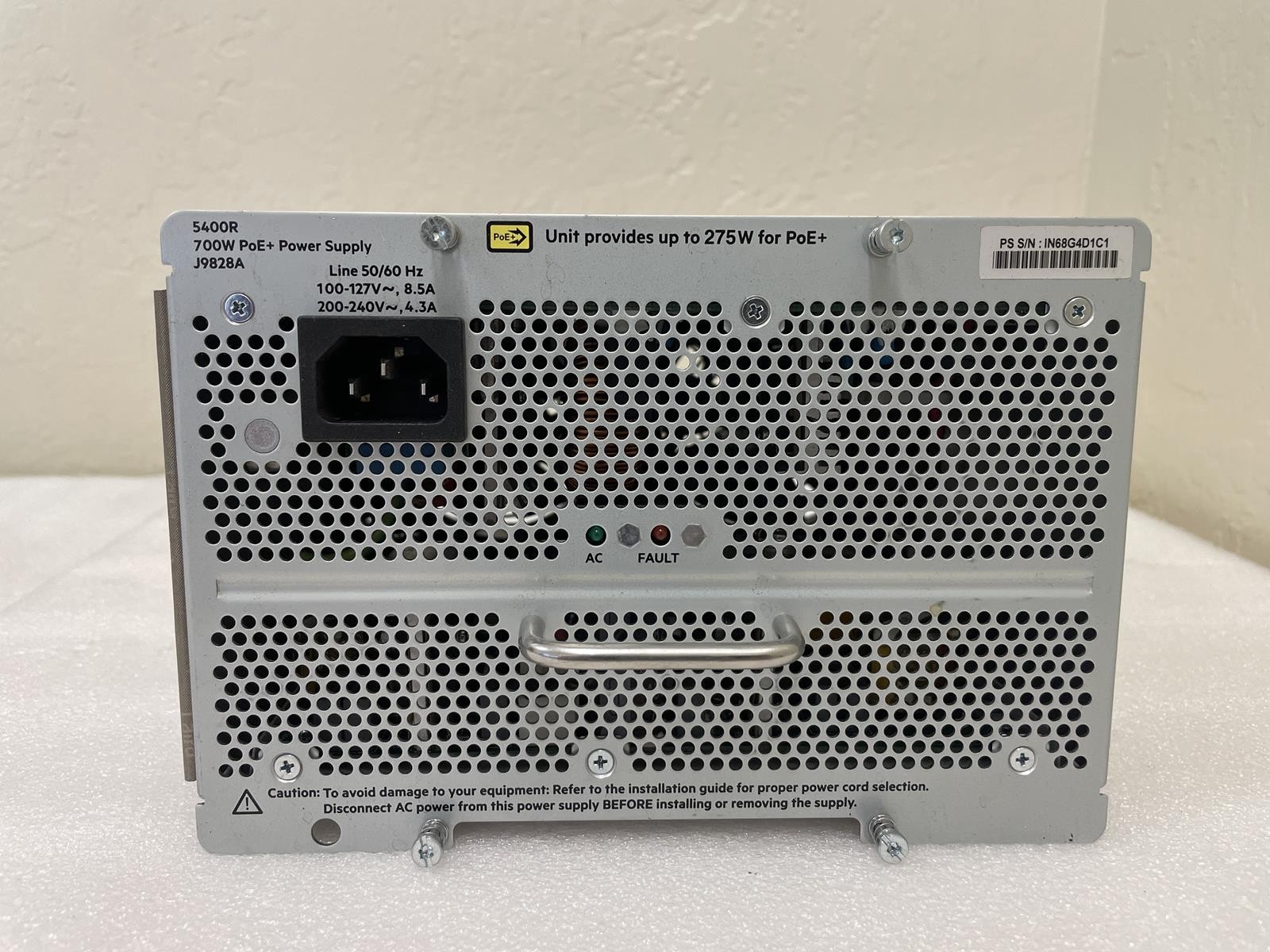 HP ARUBA NETWORKS 5400R 700W POE+ POWER SUPPLY