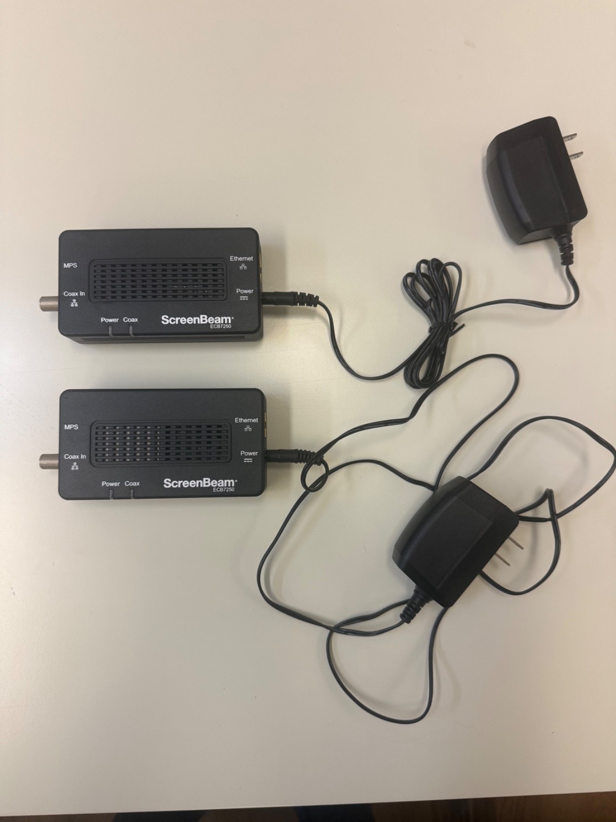 Pair of ScreenBeam ECB7250 MoCA Adapters