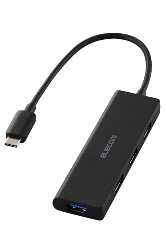 ELECOM USB Hub USB-C connection USB 3.2 Gen1 5Gbps 4 ports bus-powered 15cm