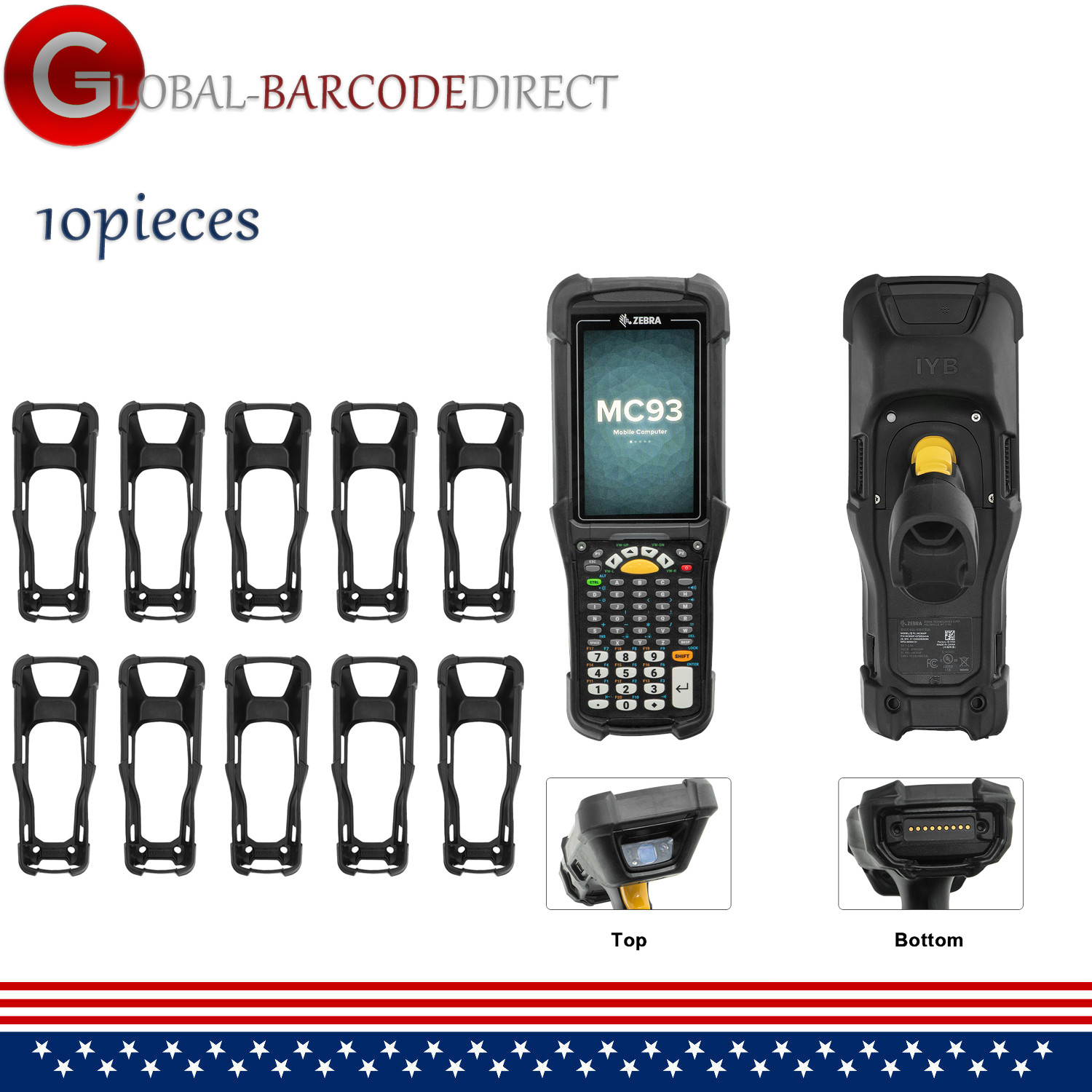 10x Protective Rubber case for Zebra MC9300 MC930B MC930P MC93