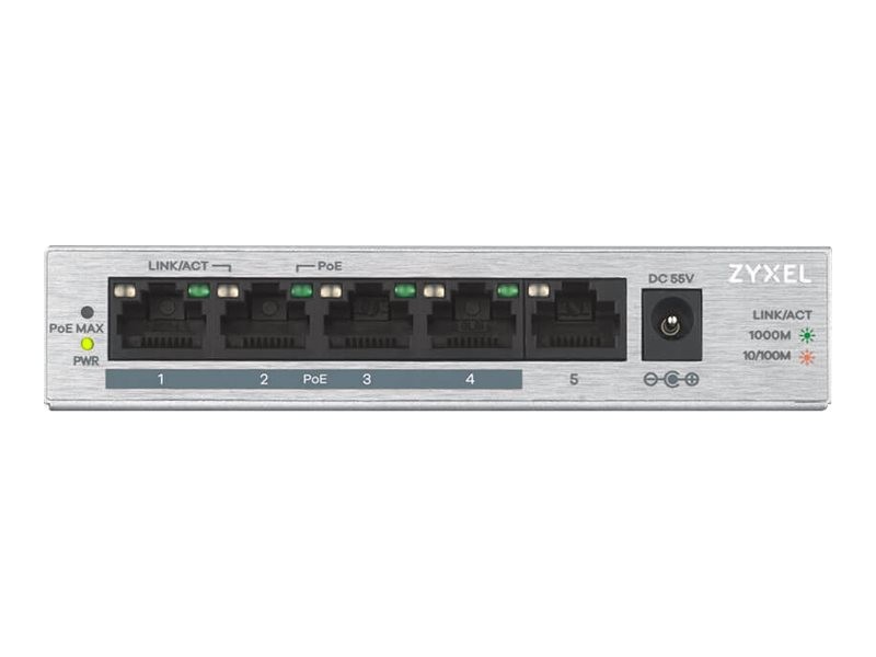 Zyxel GS1005-HP 5-Port Desktop PoE+ Switch Hub / Switch GS1005HP-EU0101F