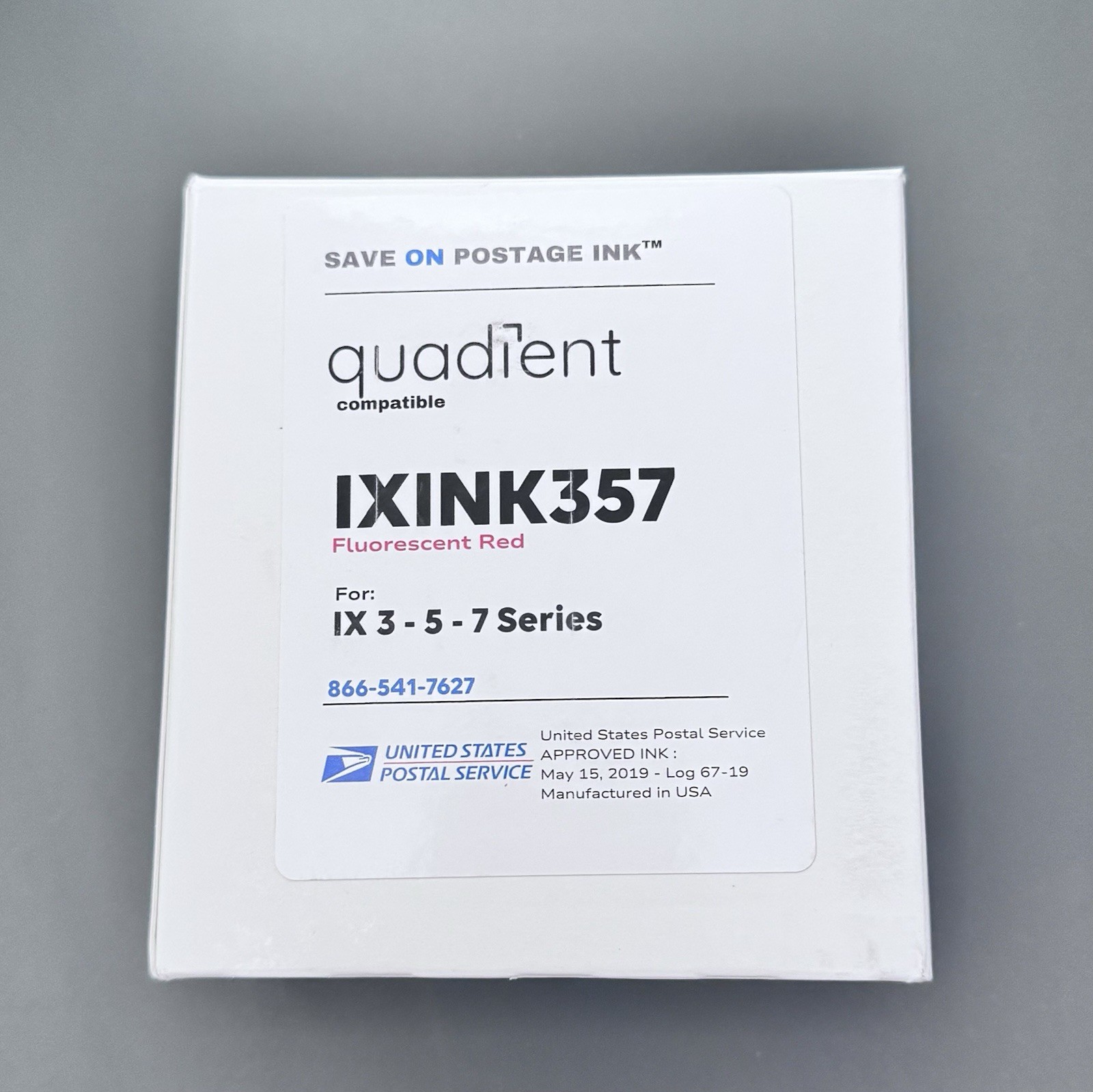 IXINK357 Quadient Compatible Red Ink Cartridge for IX3, I5, I7, I9